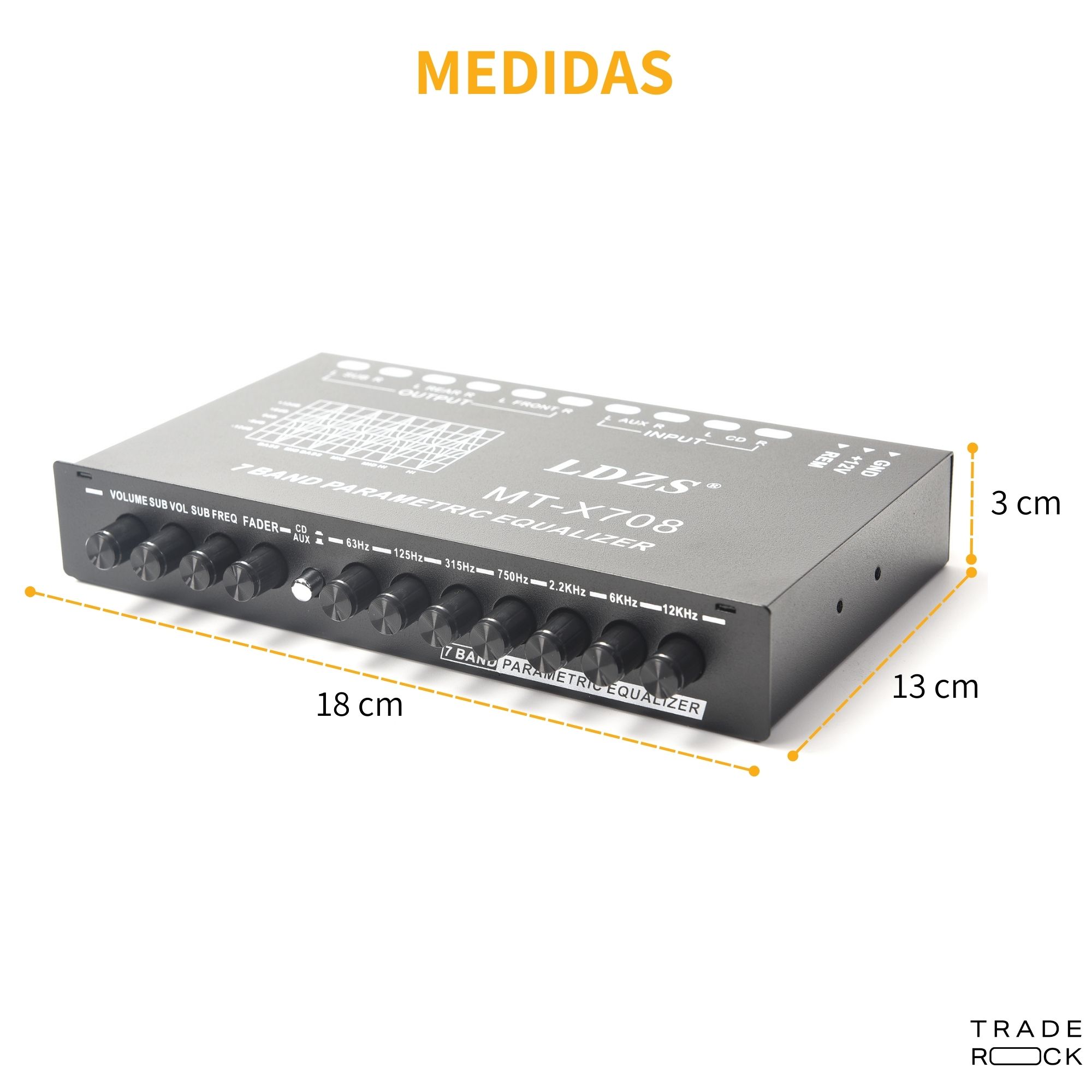 Ecualizador Paramétrico Profesional Para Auto De 7 Bandas