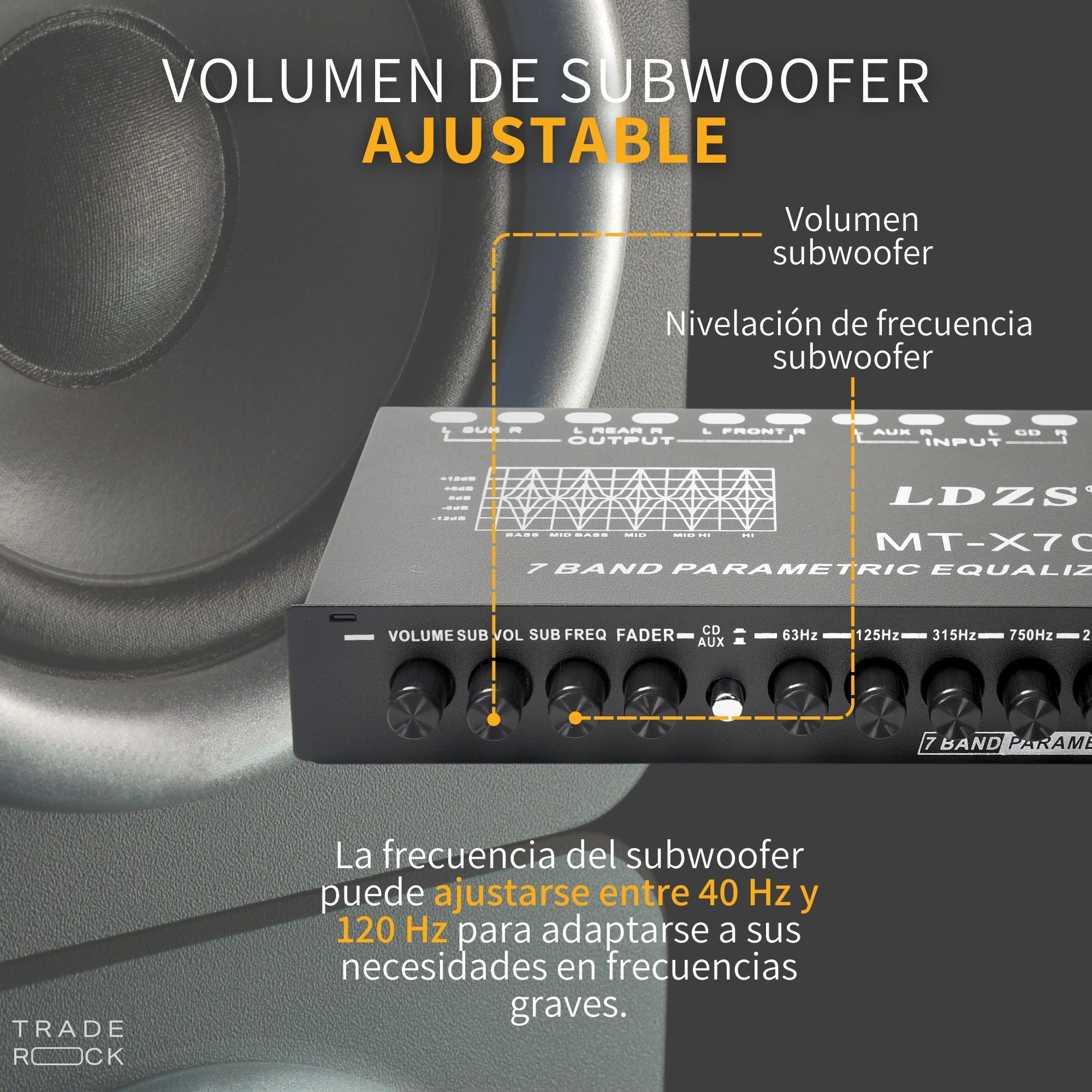 Ecualizador Paramétrico Profesional Para Auto De 7 Bandas