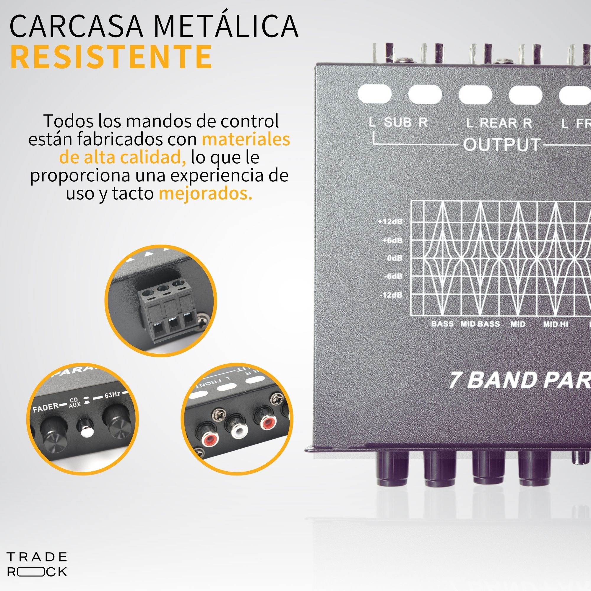 Ecualizador Paramétrico Profesional Para Auto De 7 Bandas