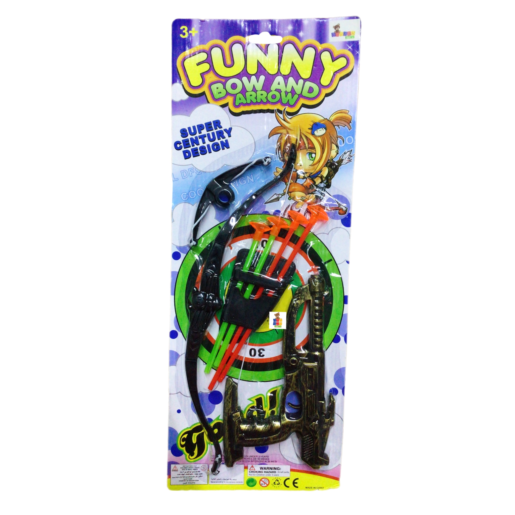 3 Ballesta Arco Lanza Dardo De Juguete Bow And Arrow