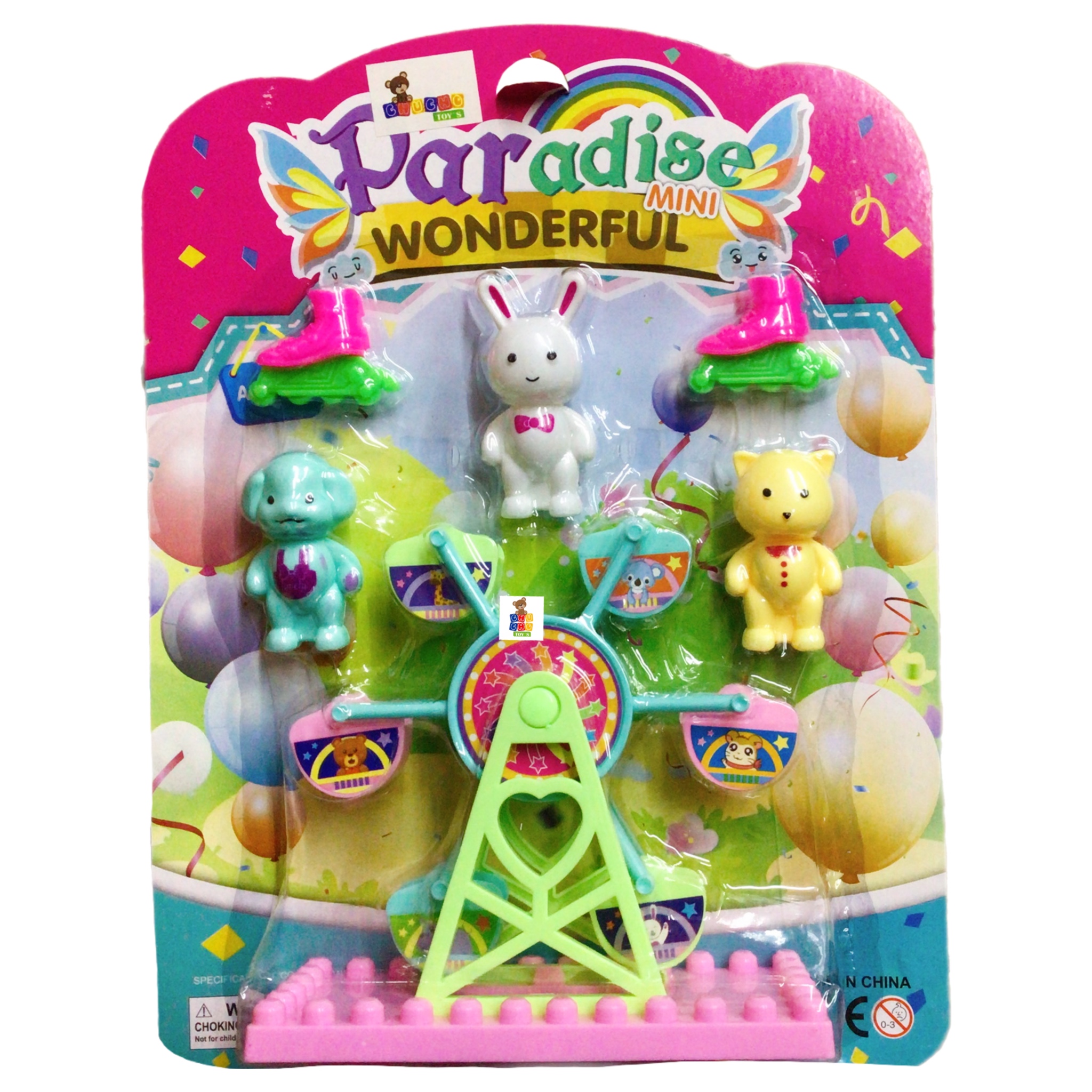 3 Set Figuras Parque De Diversiones Juguetes Económicos