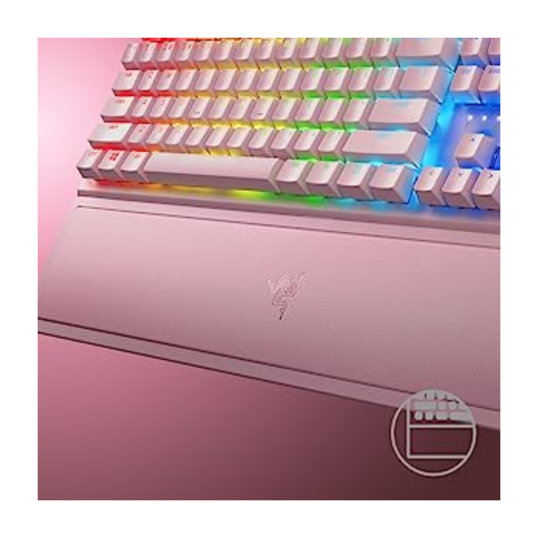 Teclado Razer Huntsman V2 Linear Tenkeyless Gaming Quartz Rosa