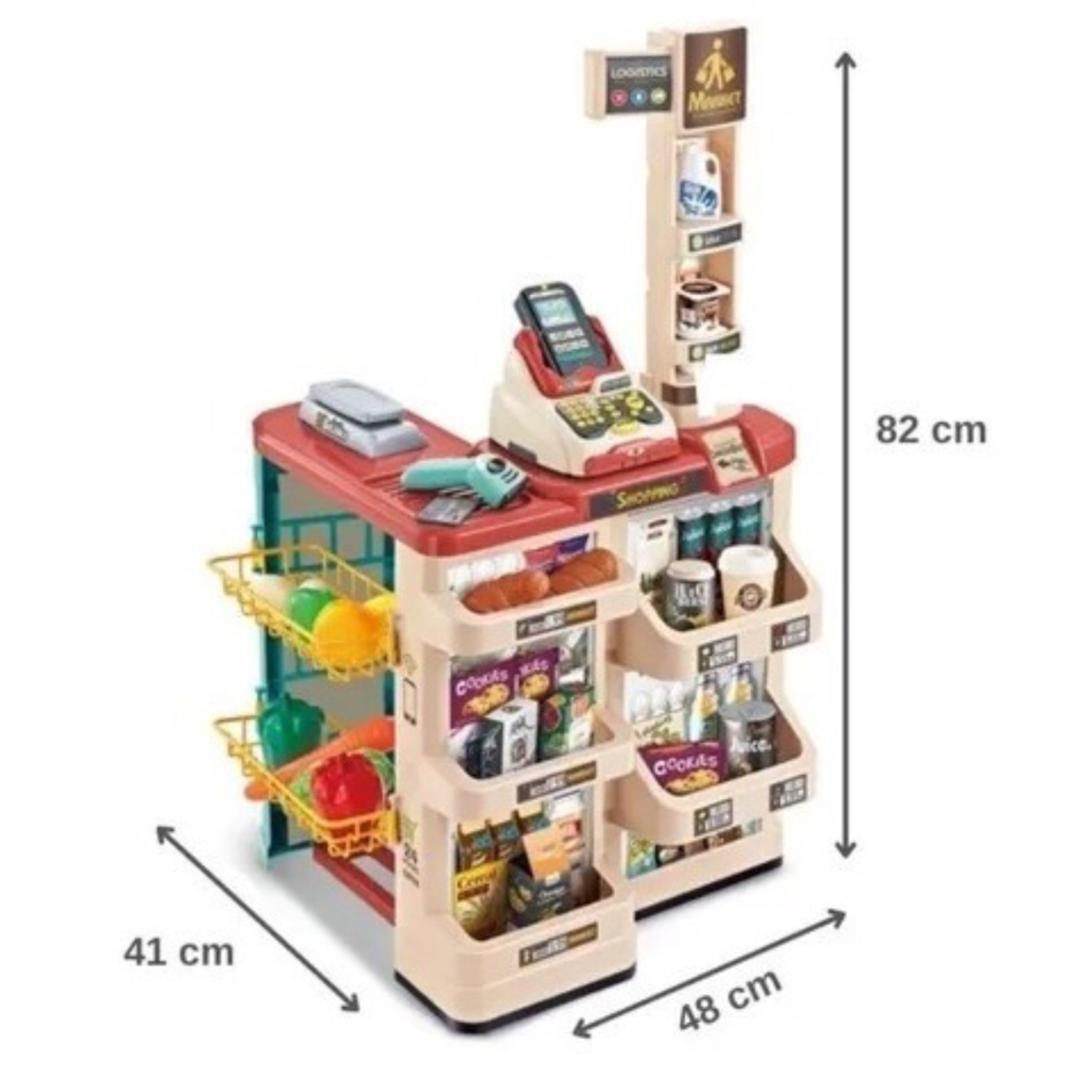 Cocina Mini Super Home Supermarket Supermercado con Carrito Luces Sonido