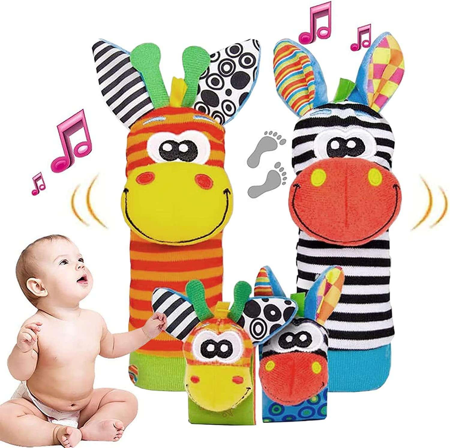 Sonajeros Para Manos Y Pies Para Bebés 4 Piezas