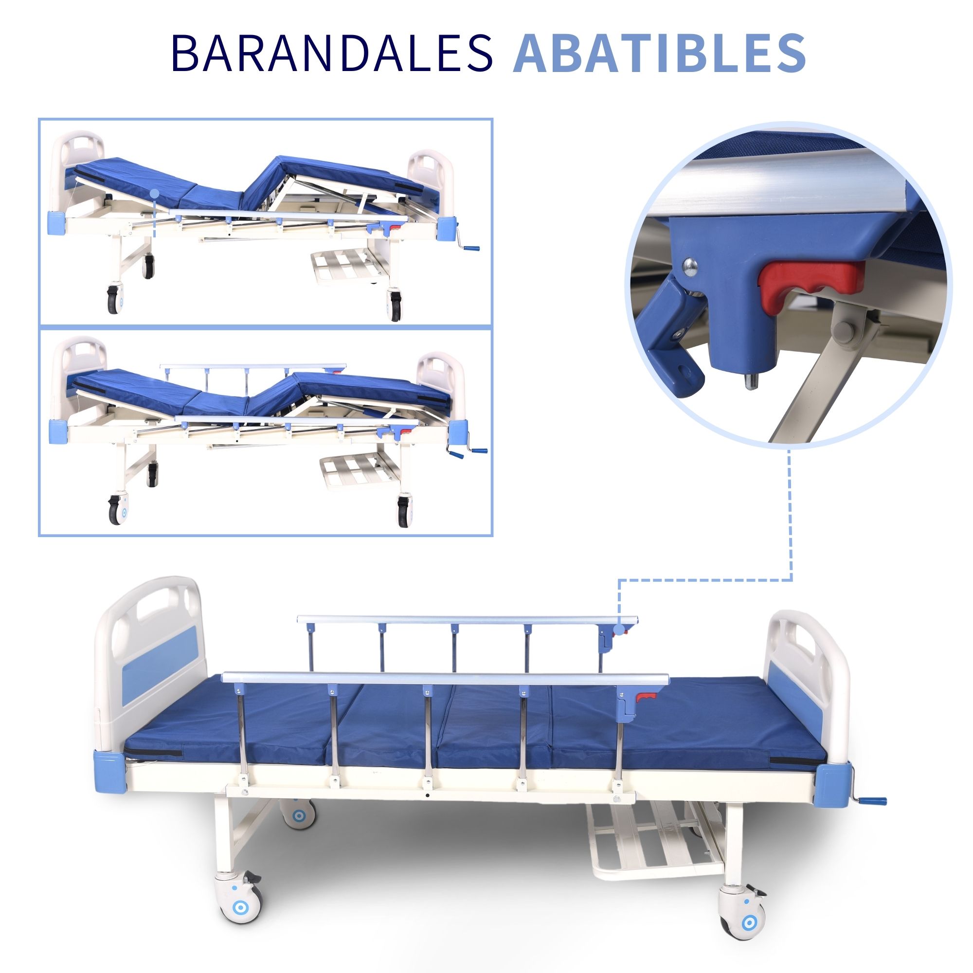 Cama Hospitalaria Manual De Posiciones Ajustables Y Colchón