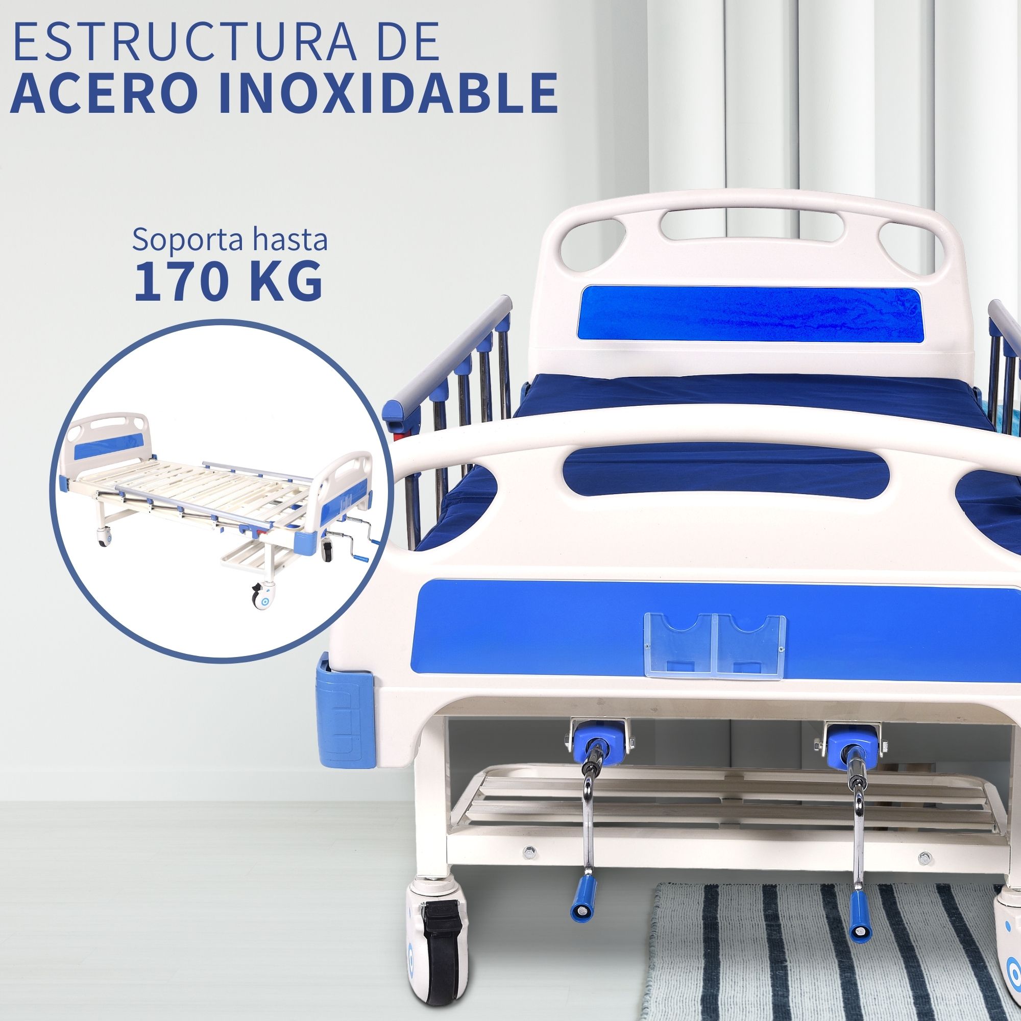 Cama Hospitalaria Manual De Posiciones Ajustables Y Colchón