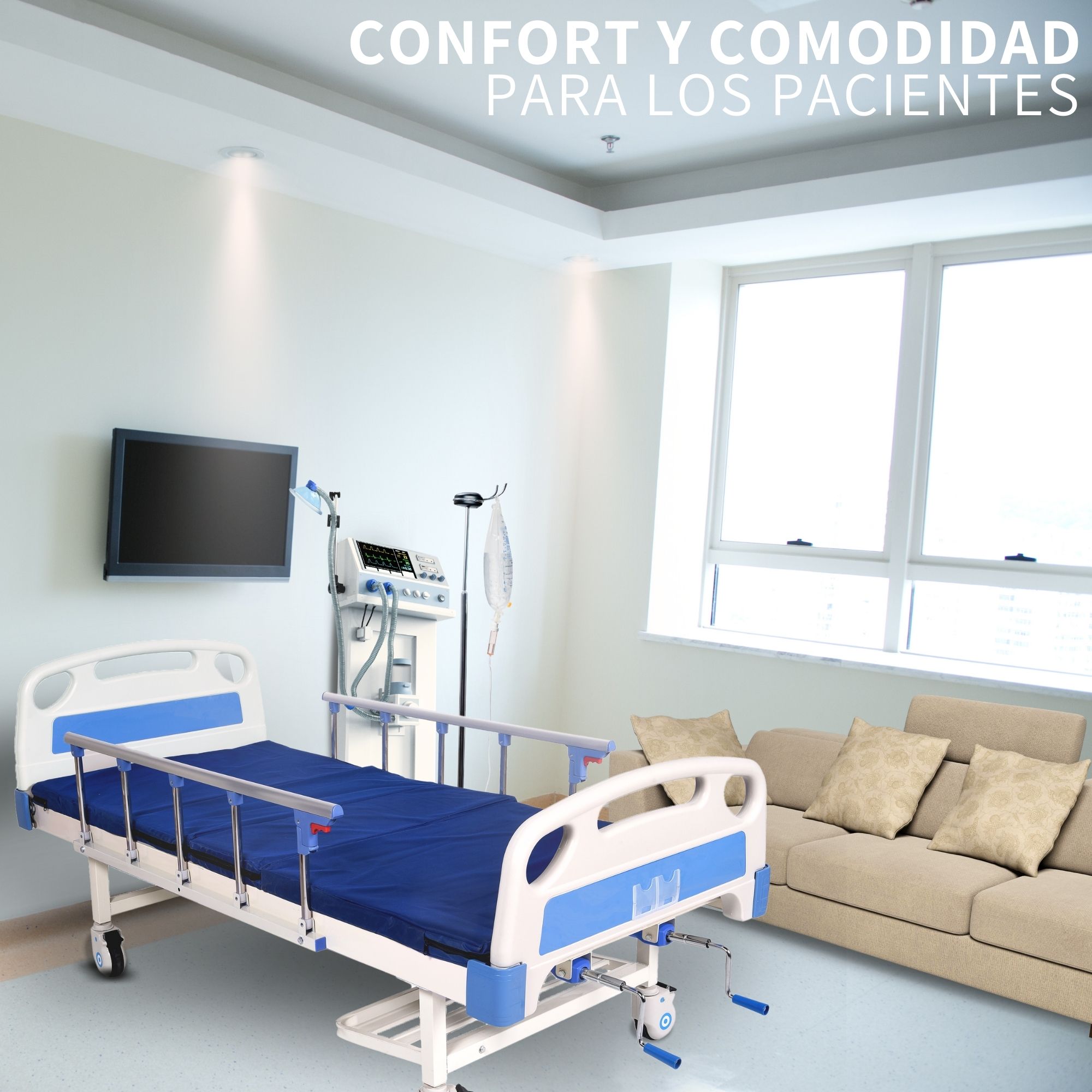 Cama Hospitalaria Manual De Posiciones Ajustables Y Colchón