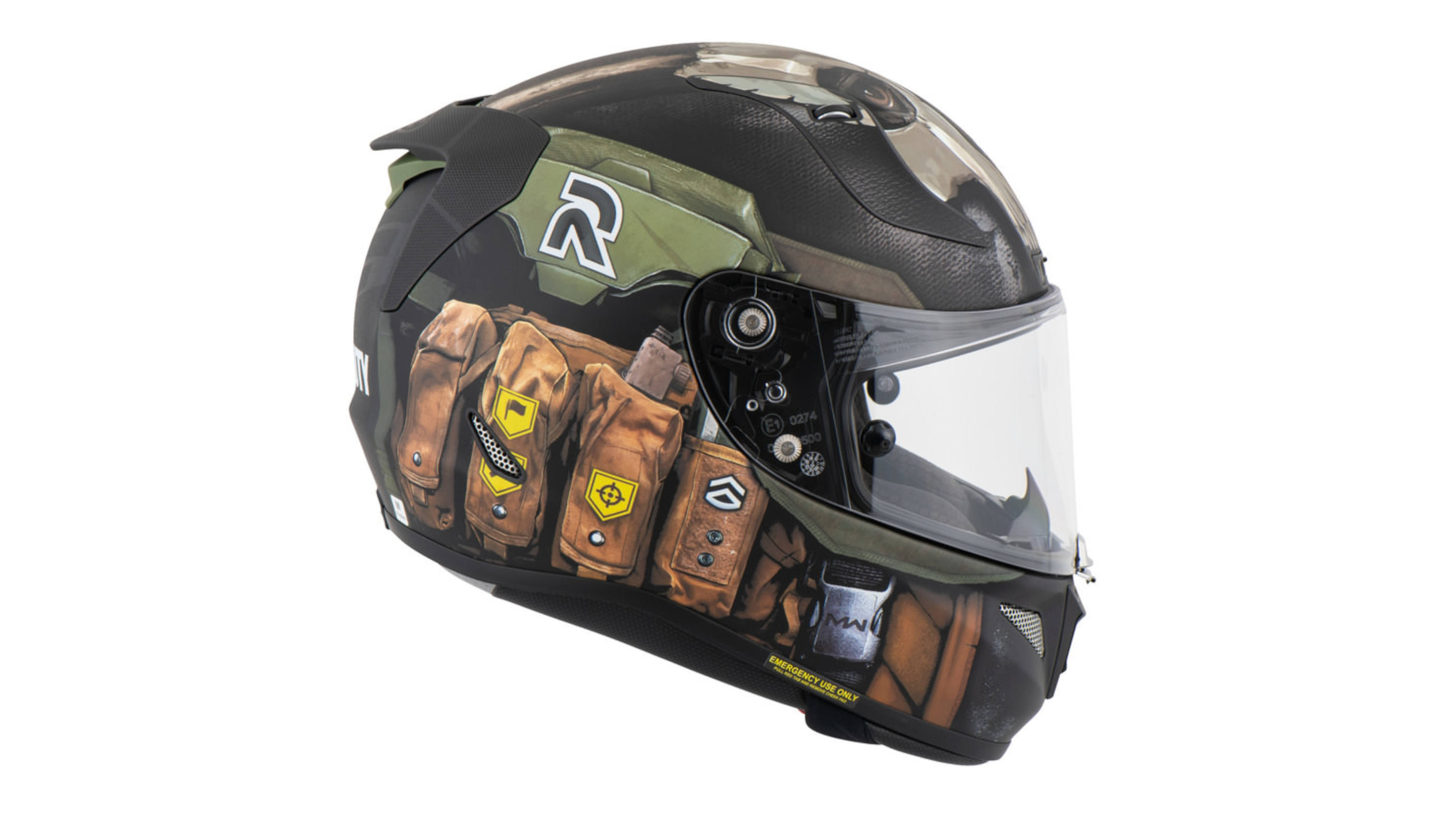 CASCO HJC GHOST CALL OF DUTY RPHA 11  CERRADO PARA MOTO CERTIFICADO ECE R22-06