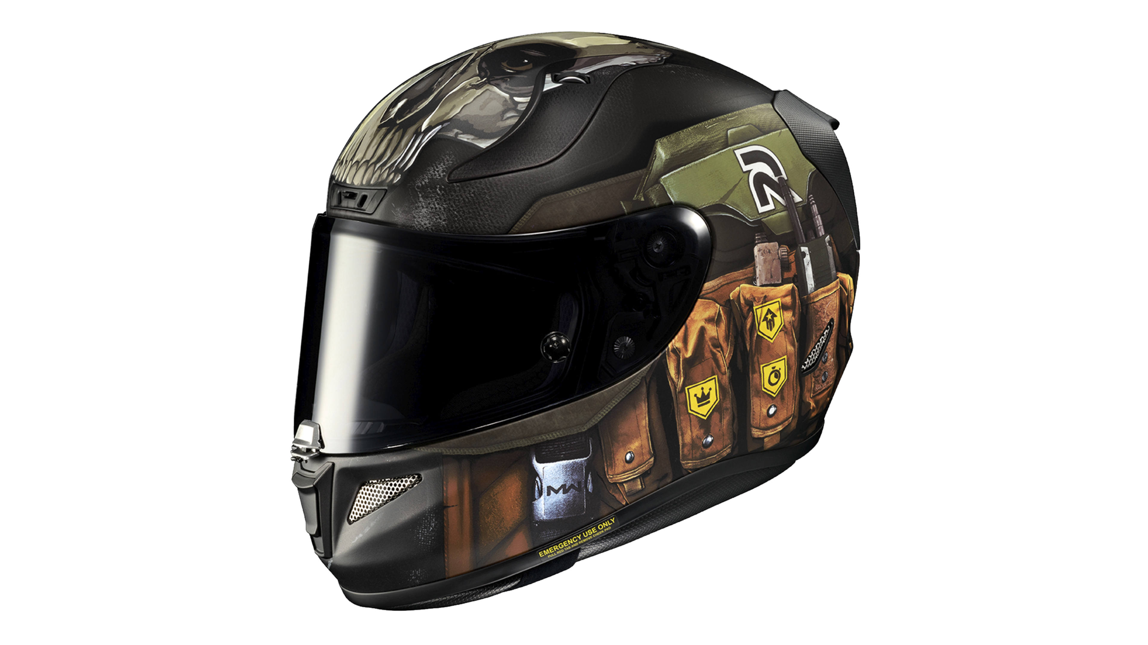 CASCO HJC GHOST CALL OF DUTY RPHA 11  CERRADO PARA MOTO CERTIFICADO ECE R22-06