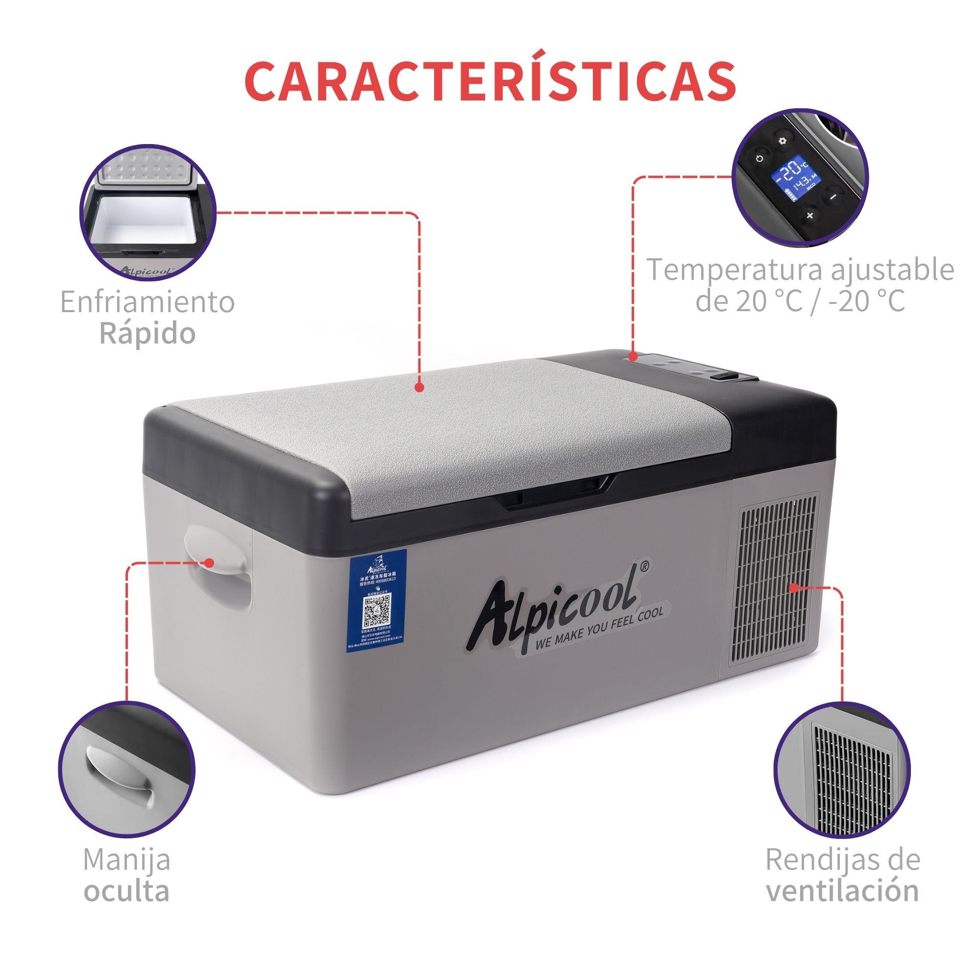 Nevera Portatil Mini Refrigerador De Coche Digital Insulina