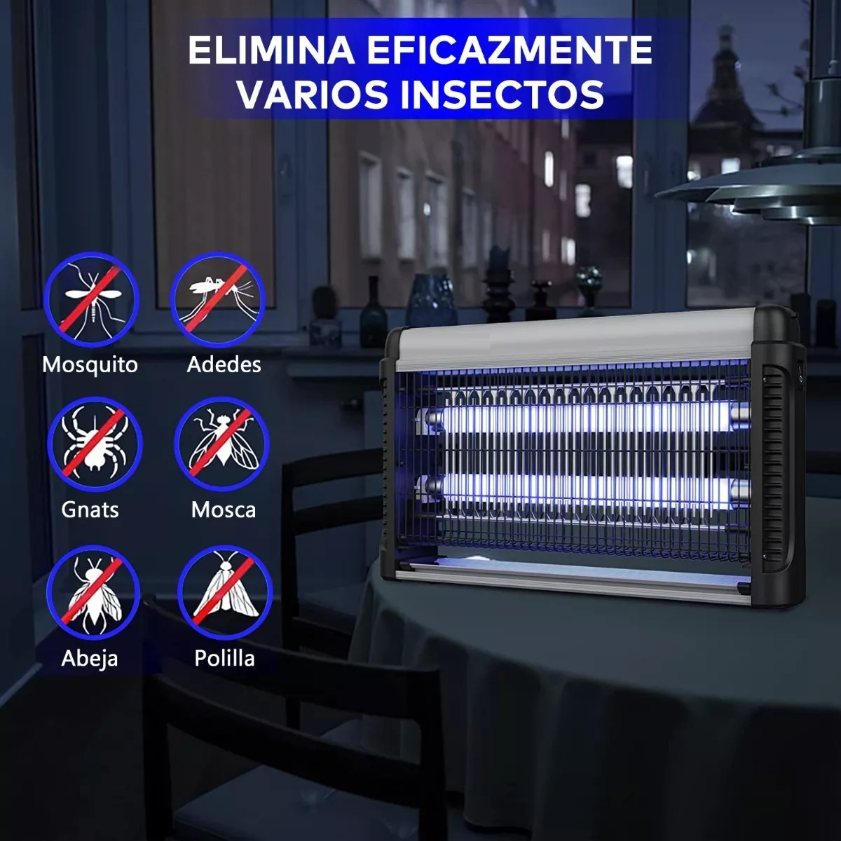 Lámpara Mata Mosquitos Eléctrico Matamoscas 20w