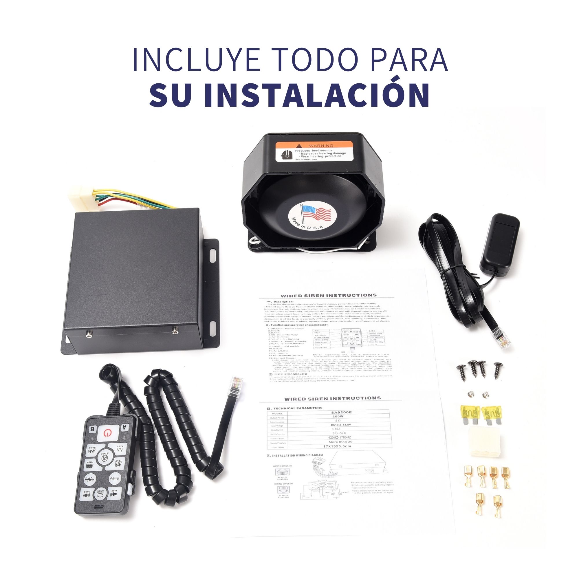 Sirena Profesional Altavoz Federal Pato Escolta Altavoz 200w