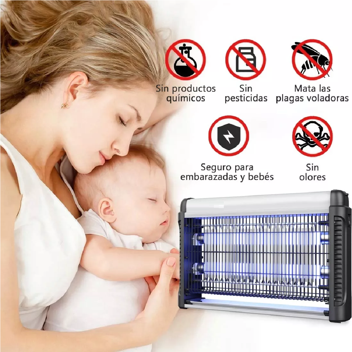 Lámpara Mata Mosquitos Eléctrico Matamoscas 20w