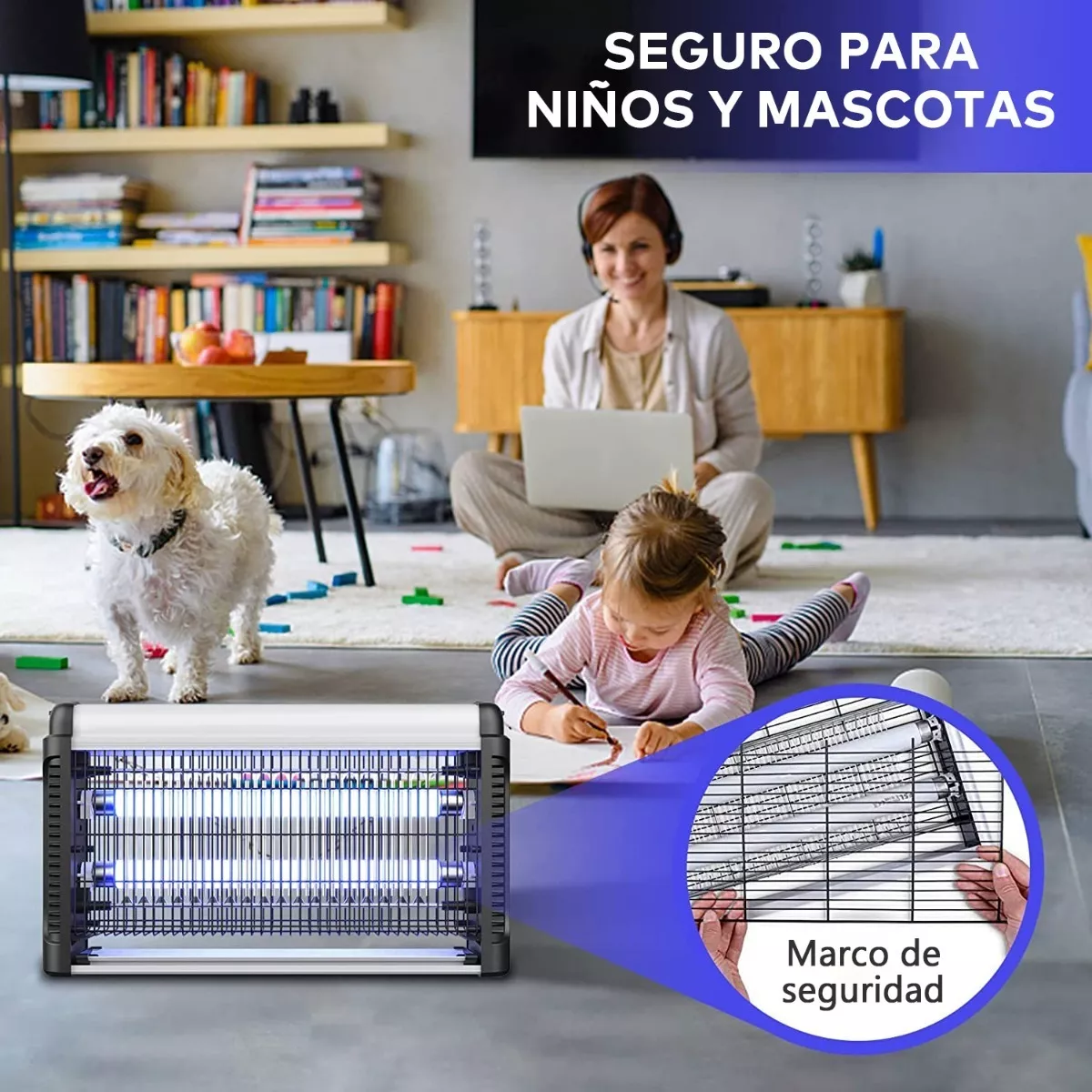 Lámpara Mata Mosquitos Eléctrico Matamoscas 20w