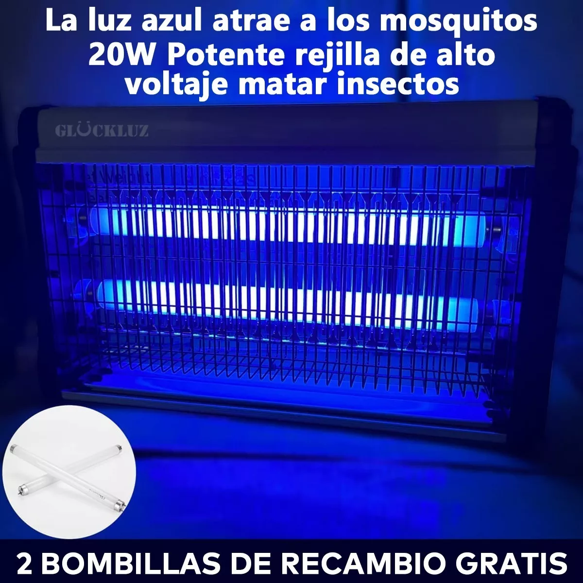Lámpara Mata Mosquitos Eléctrico Matamoscas 20w