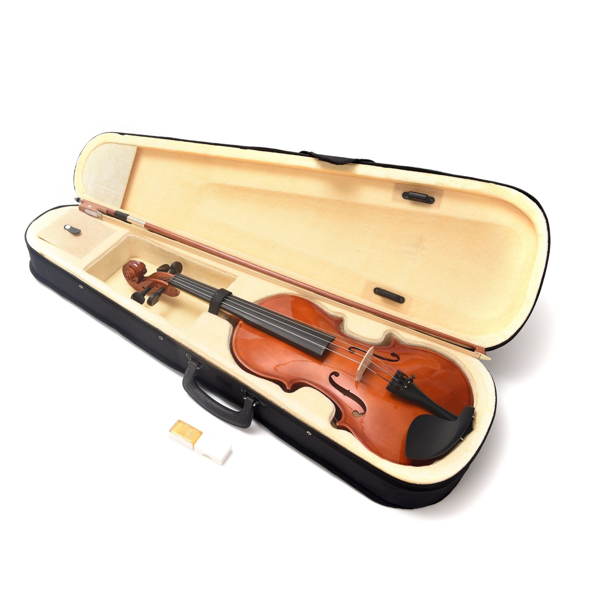 Violín 4/4 Acústico Madera Laminado Con Estuche Brea Y Arco