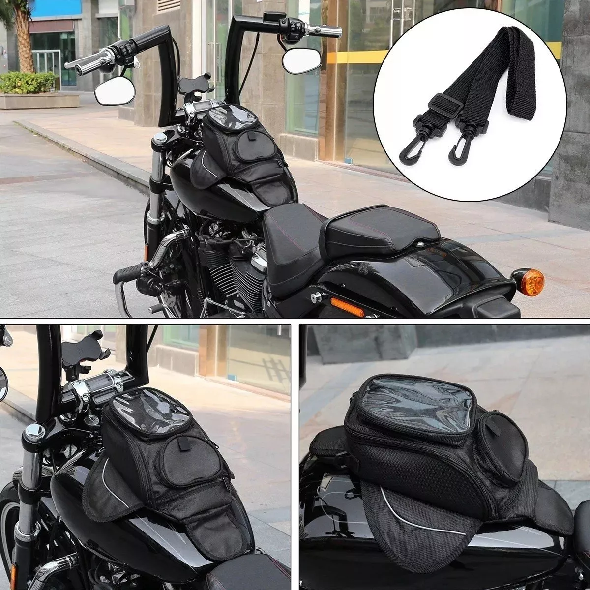 Maleta Para Moto Para Tanque Iman O Correas Tank Bag De Moto