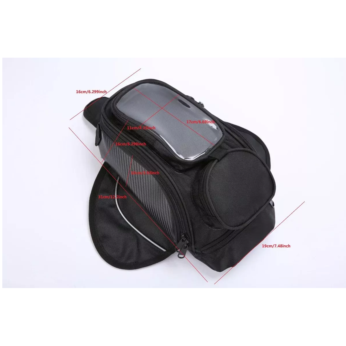 Maleta Para Moto Para Tanque Iman O Correas Tank Bag De Moto