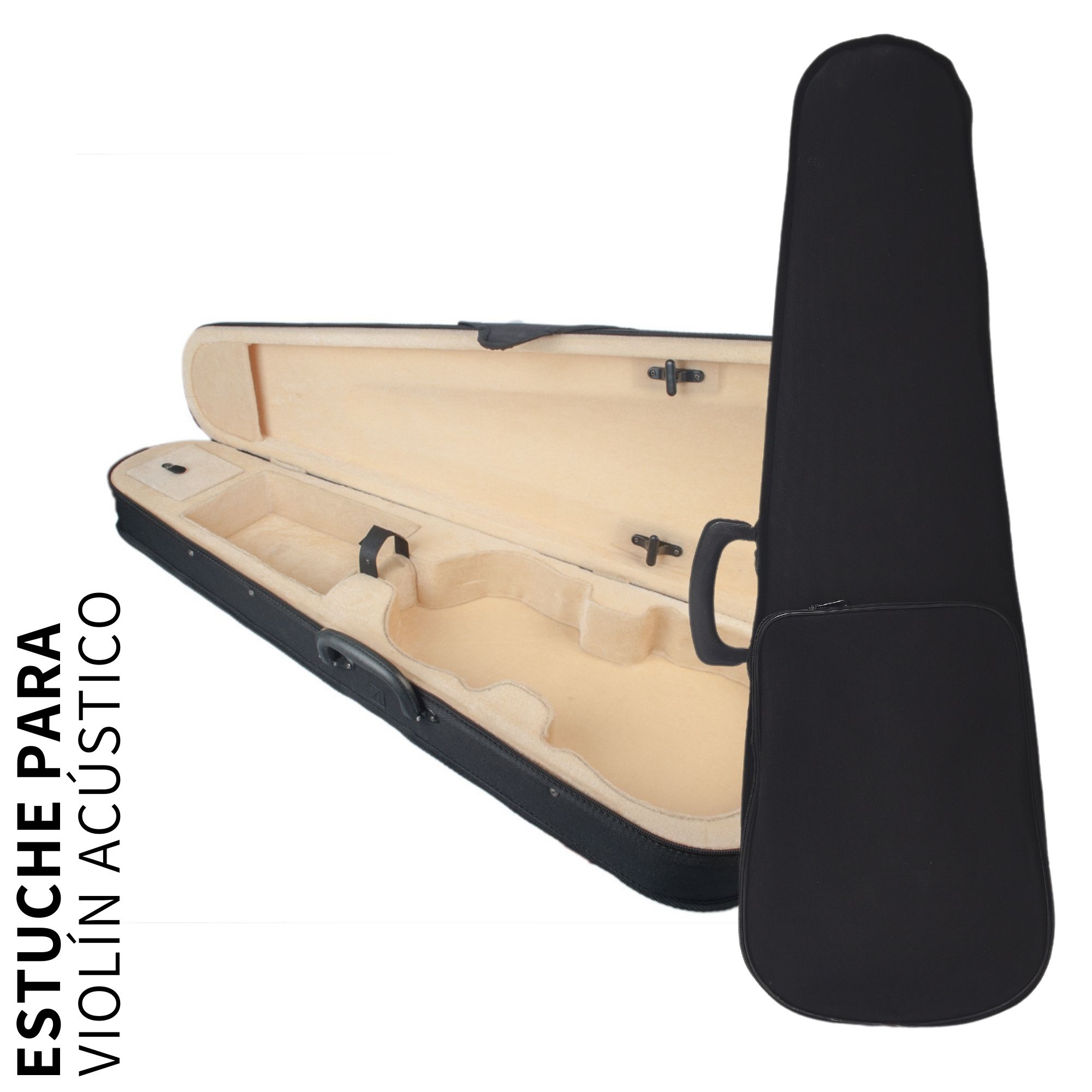 Violín 4/4 Acústico Madera Laminado Con Estuche Brea Y Arco