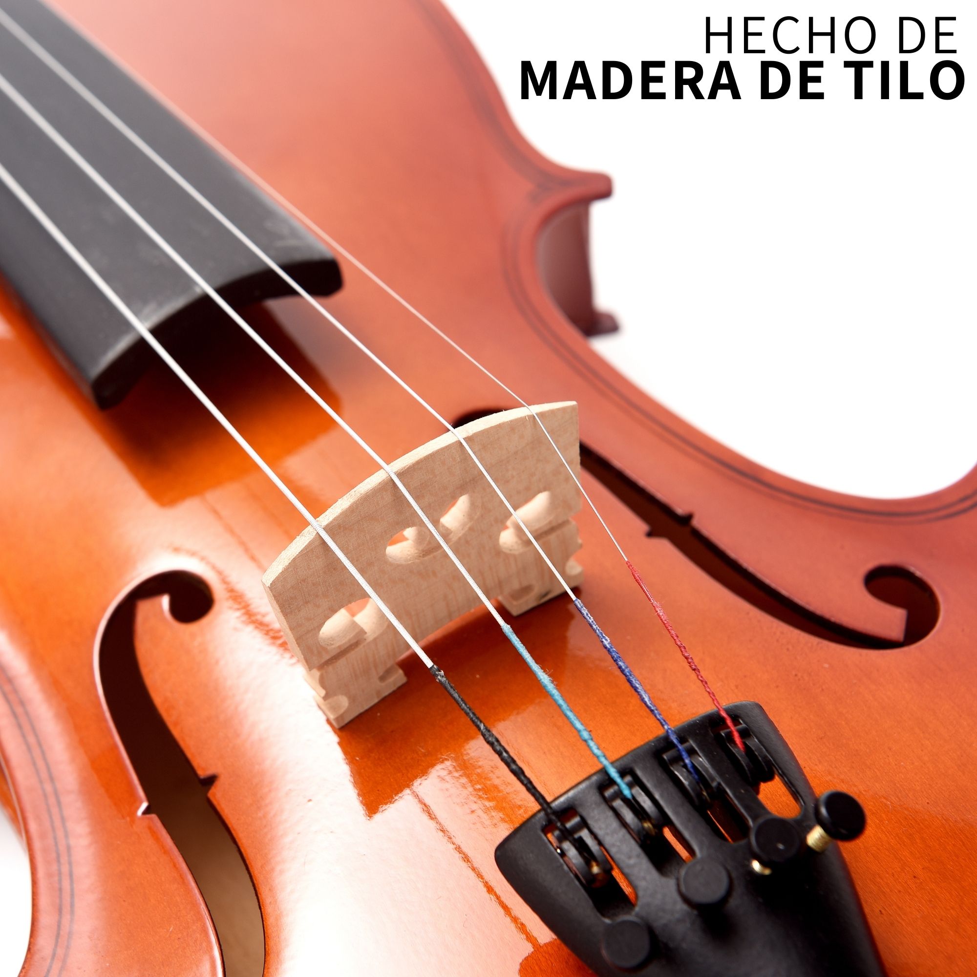 Violín 4/4 Acústico Madera Laminado Con Estuche Brea Y Arco