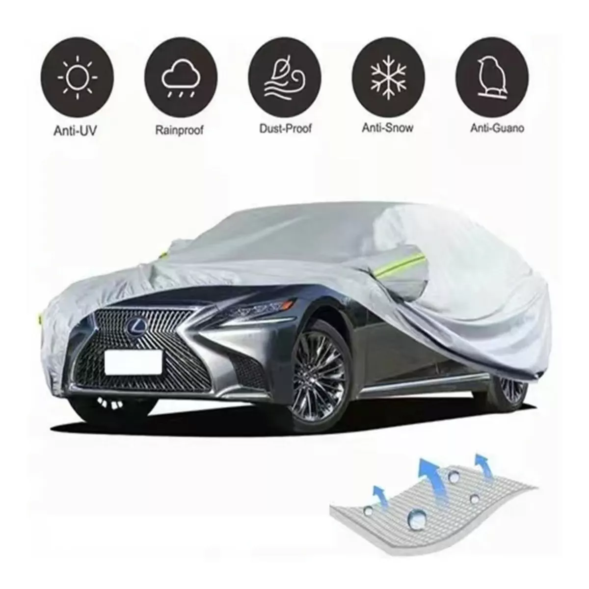 Funda Protectora Impermeable Para Sedan Exterior 4.9m