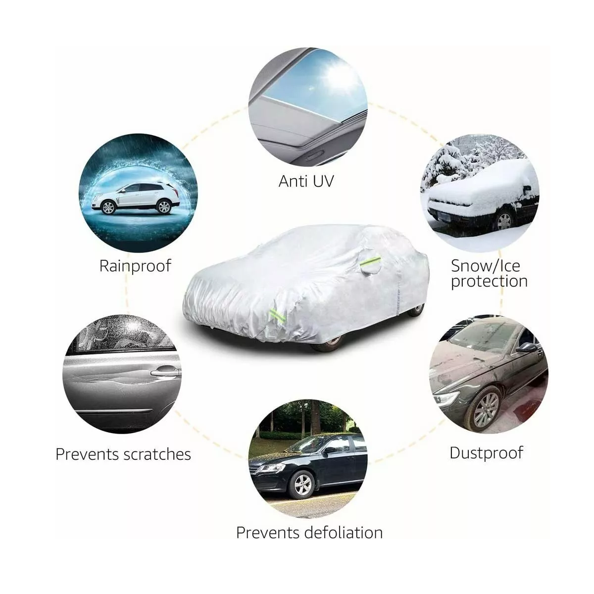 Funda Protectora Impermeable Para Sedan Exterior 4.9m