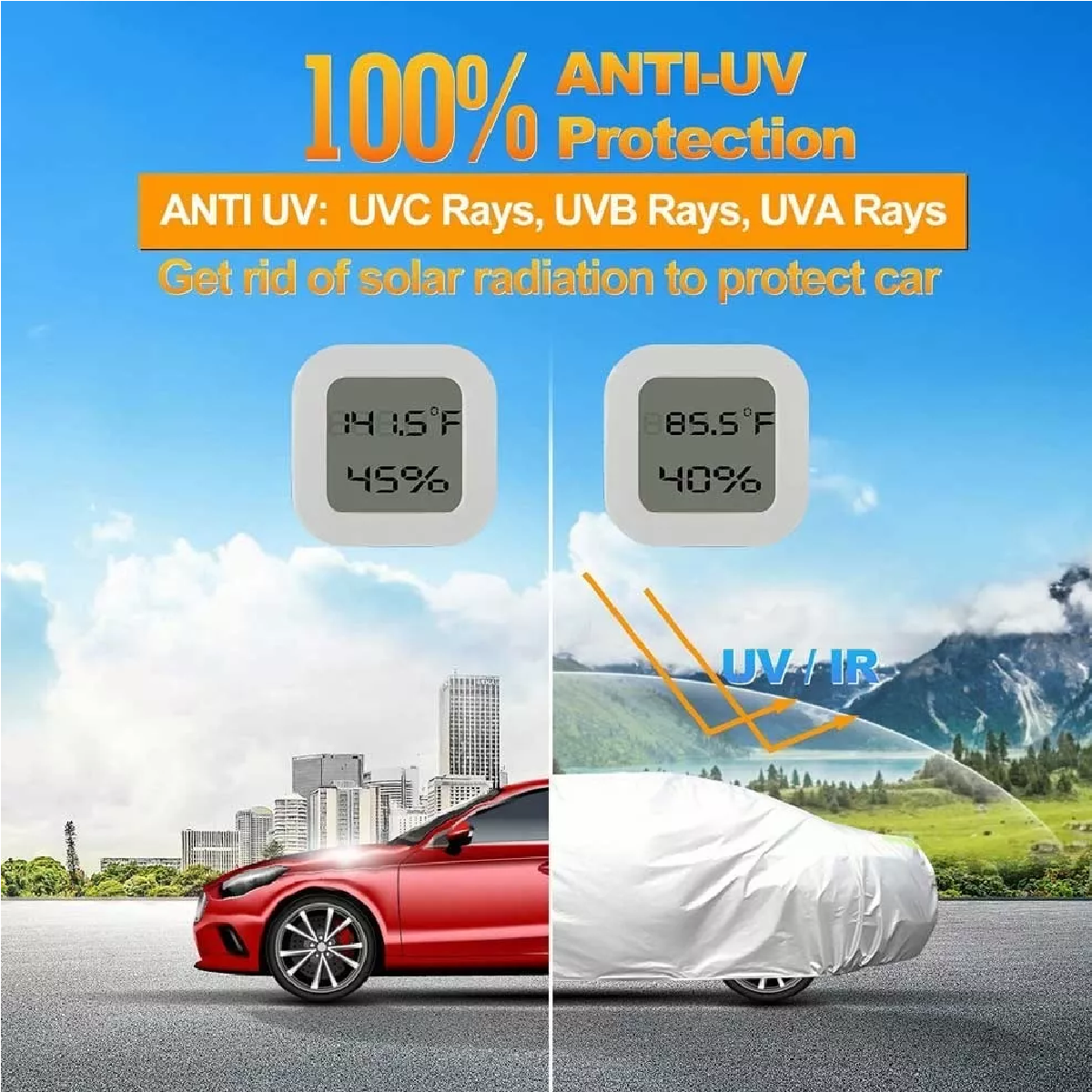 Funda Protectora Impermeable Para Sedan Exterior 4.9m