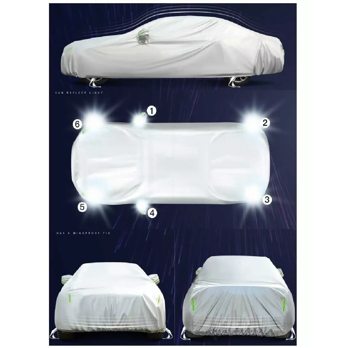 Funda Protectora Impermeable Para Sedan Exterior 4.9m