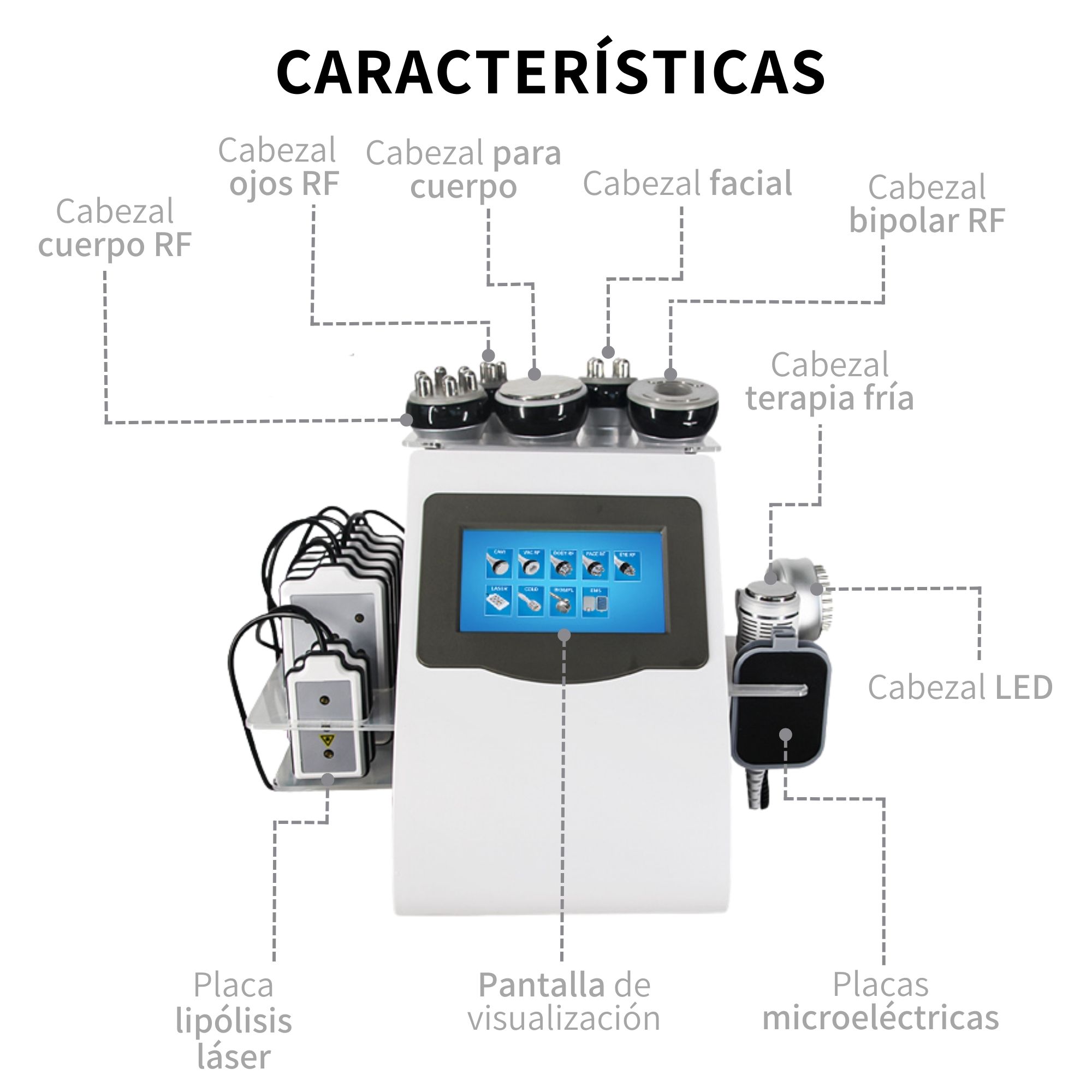 Maquina Ultrasonica De Radiofrecuencia Y Cavitacion 9 En 1