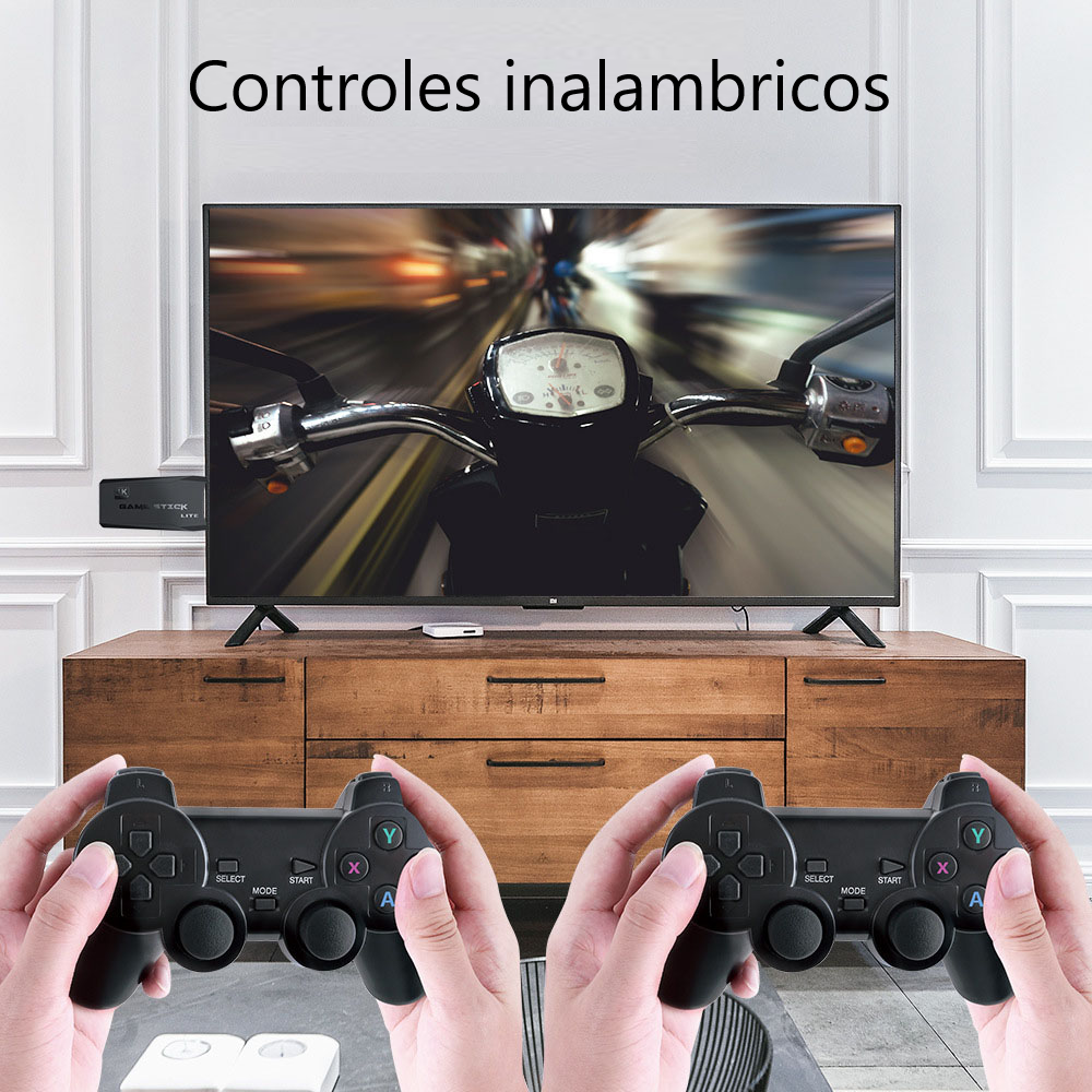 Consola videojuegos portátil videojuegos clásica retro control inalámbrico 4K 10000 juegos
