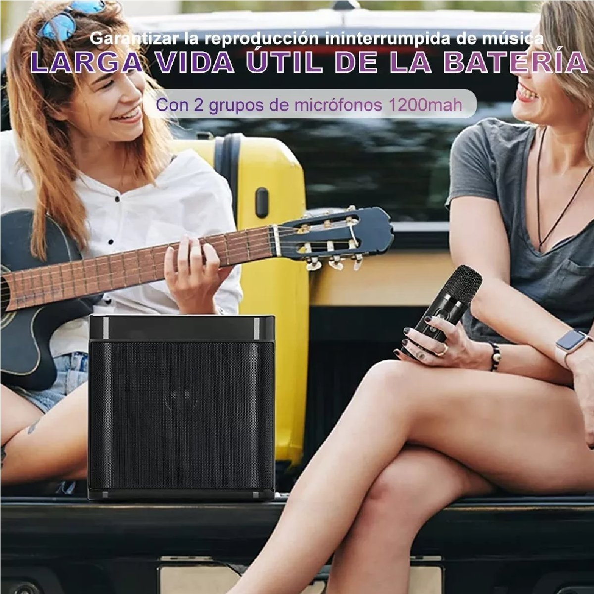 Bocina Altavoz Inalámbrico Portáti Con De Karaoke Bluetooth