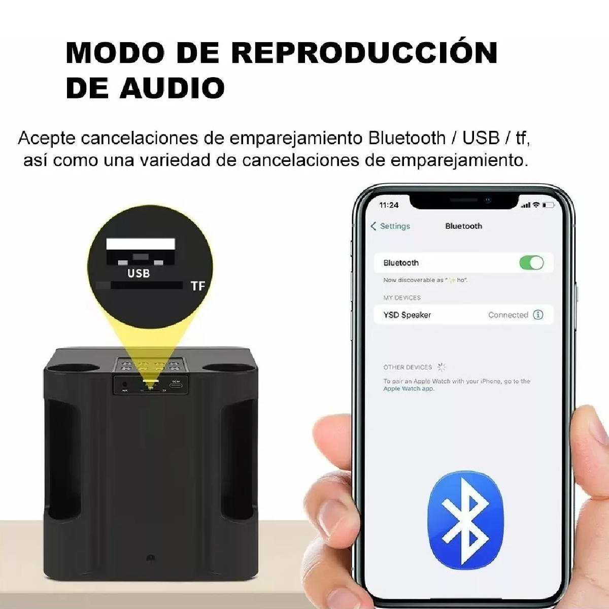 Bocina Altavoz Inalámbrico Portáti Con De Karaoke Bluetooth