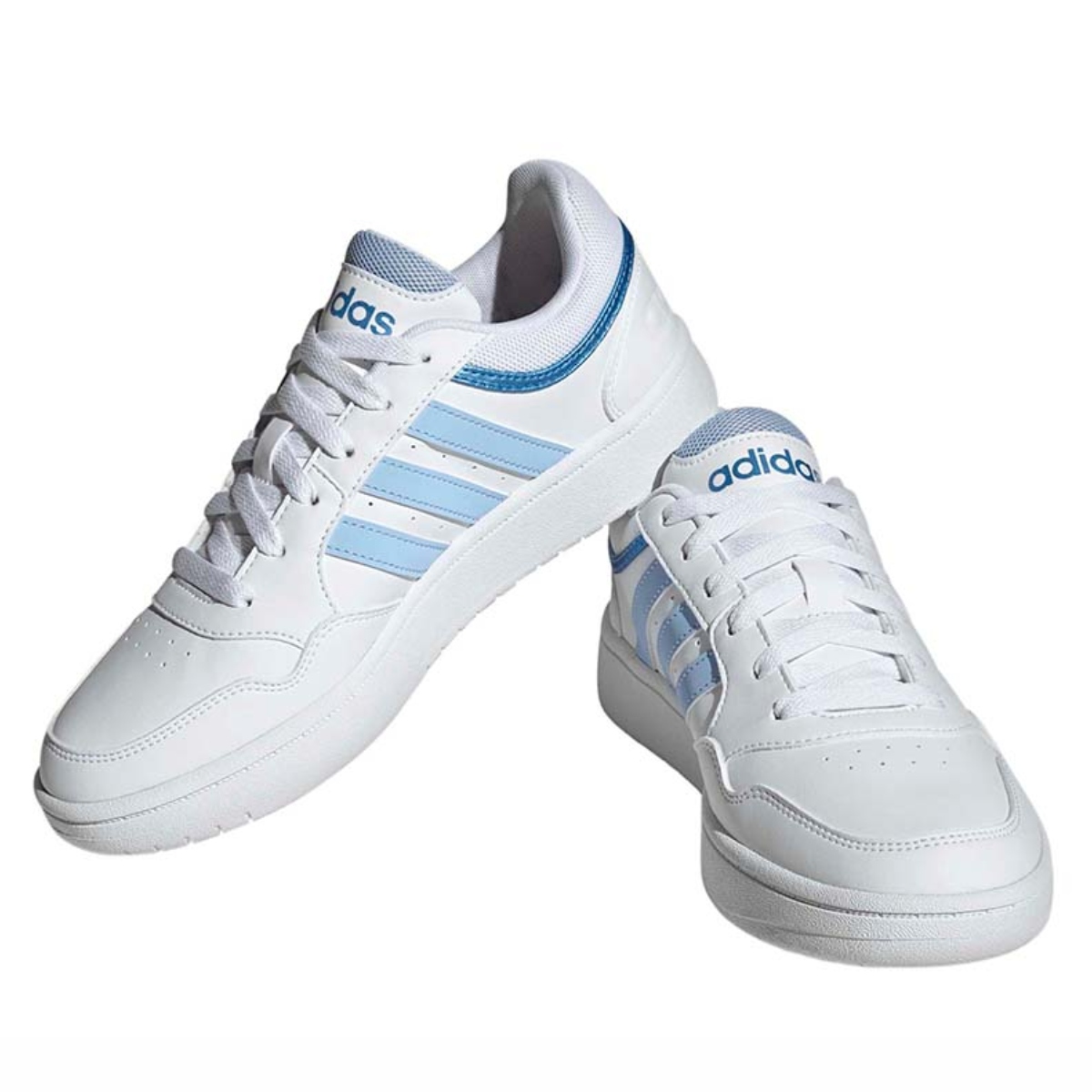 TENIS ADIDAS HOOPS 3.0 BLANCO-AZUL MUJER HP7963