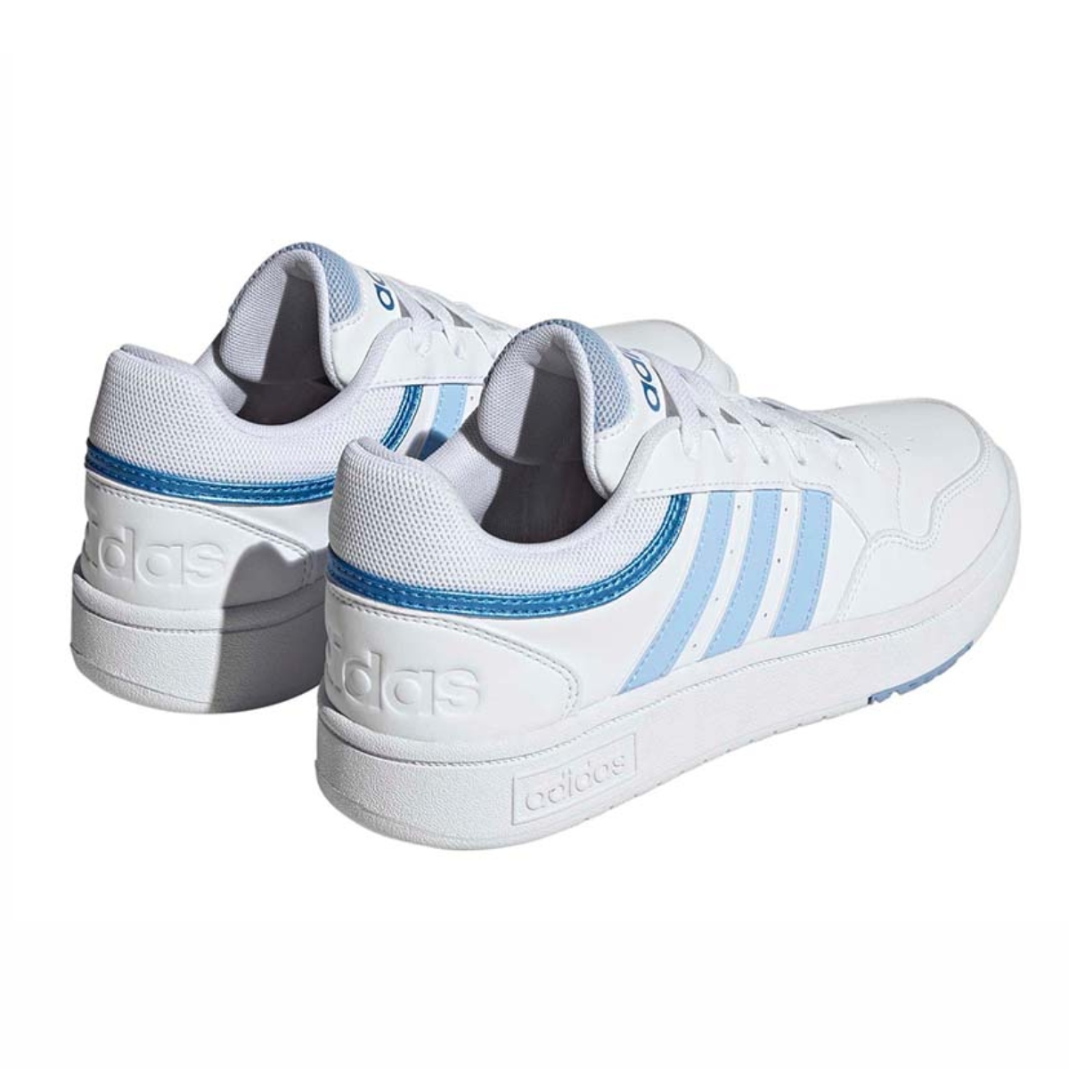 TENIS ADIDAS HOOPS 3.0 BLANCO-AZUL MUJER HP7963
