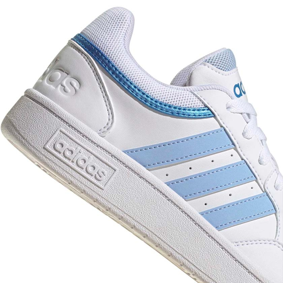 TENIS ADIDAS HOOPS 3.0 BLANCO-AZUL MUJER HP7963