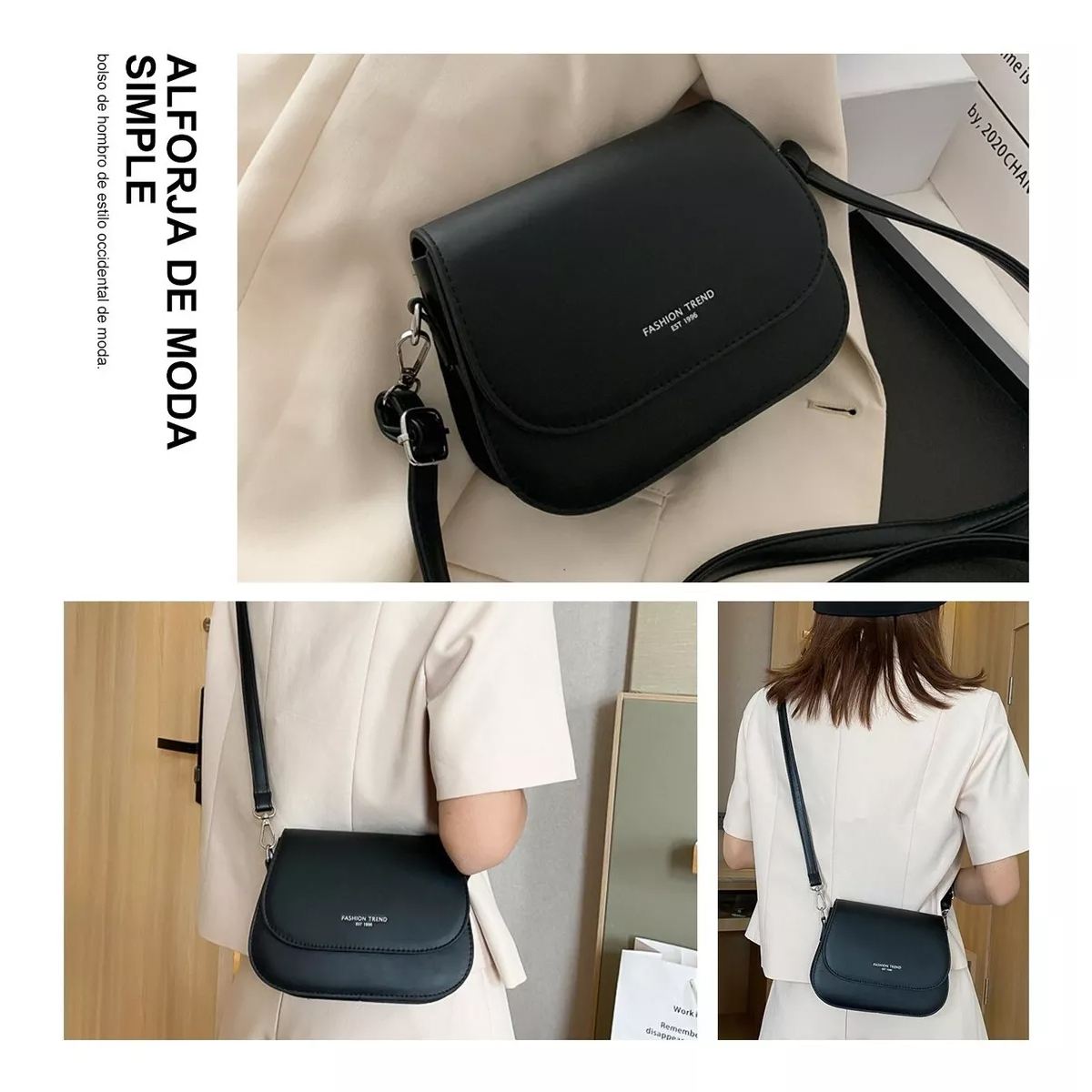 Bolsas Bandolera Mujer Dama Cosmetiquera Cuero Sintetico