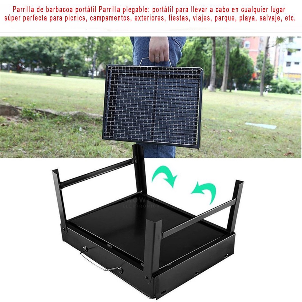 Asador De Carbón Portátil De Viaje Plegable Asadores Camping