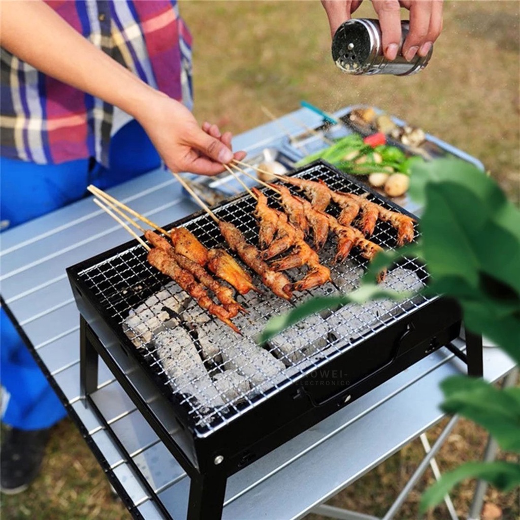 Asador De Carbón Portátil De Viaje Plegable Asadores Camping