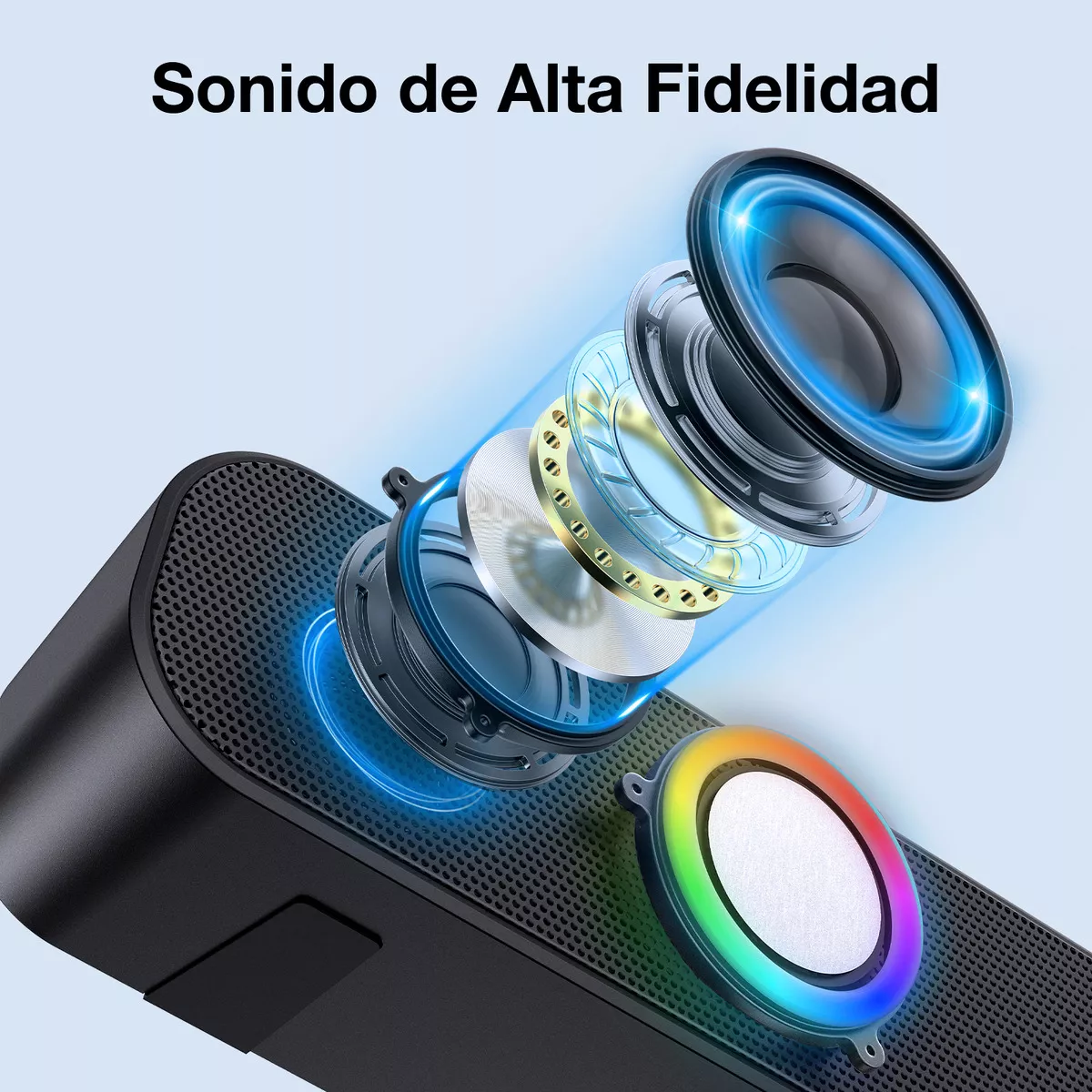 Bocina Bluetooth Portátil Para Pc Inalámbrica