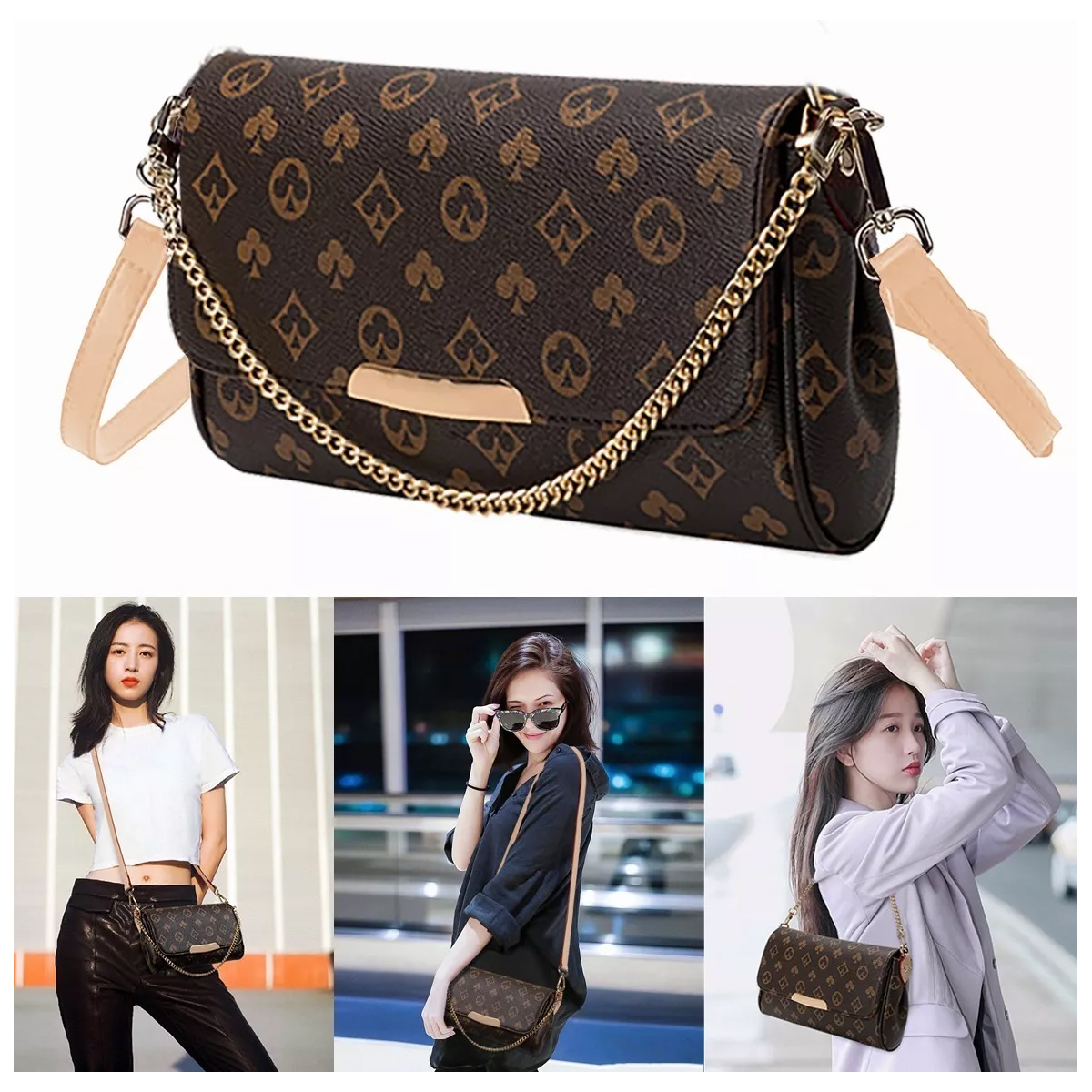 Bolsa Mariconera Moda Mujer Bandolera Cartera Mano Monedero Elegante