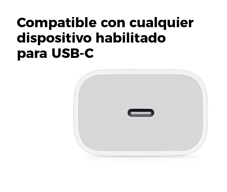Cubo Adaptador USB-C de 20W Compatible con Iphone