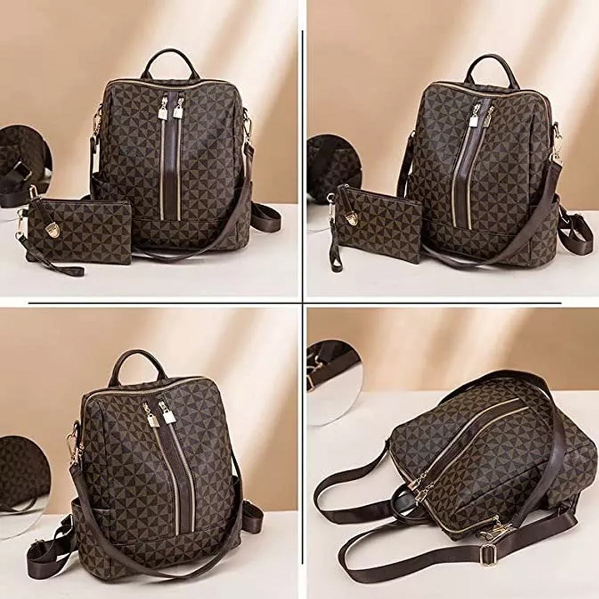 Kit Mochila Moda Casual Bolso Casual Para Mujer, 2 Piezas