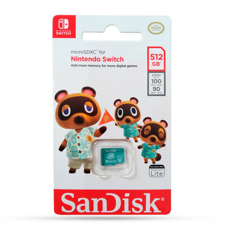 MEMORIA MICRO SD PARA NINTENDO SWITCH DE 512 GB