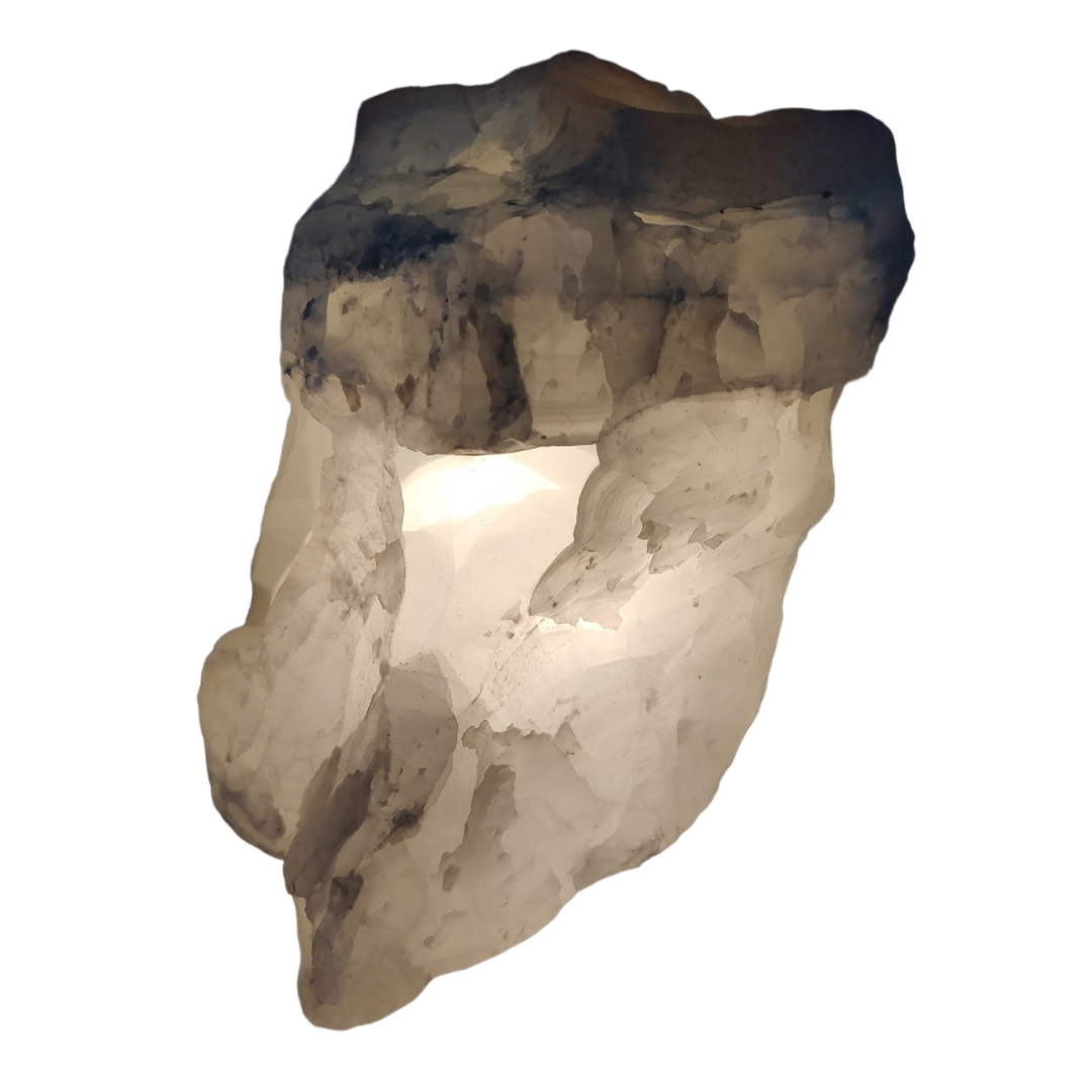 Lampara de onix tipo Roca Rustica Artesanal