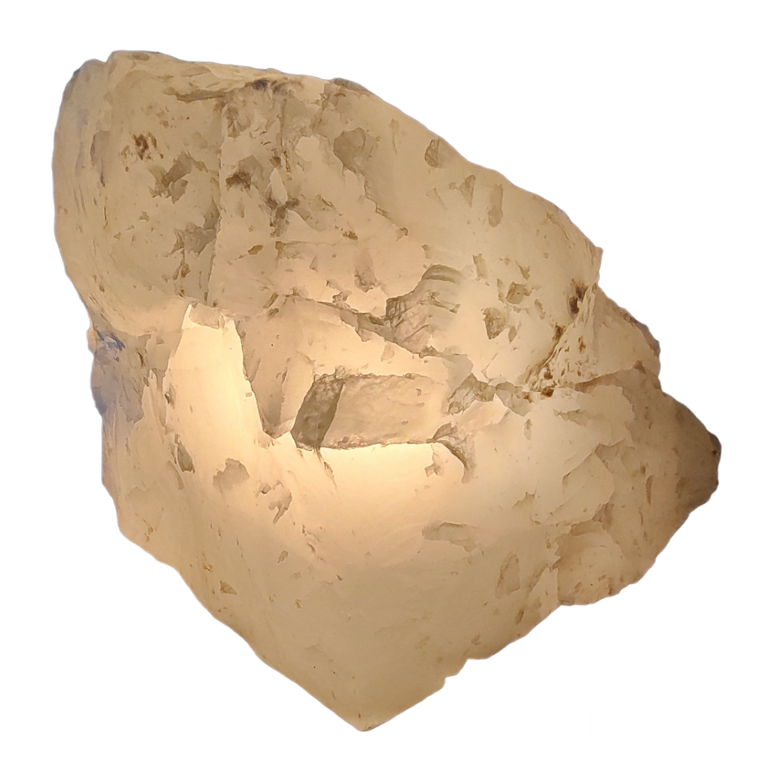 Lampara de onix tipo Roca Rustica Artesanal