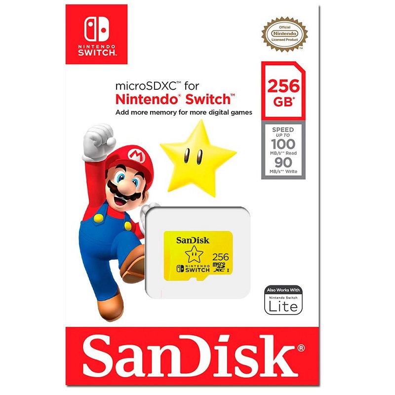 MEMORIA MICRO SD PARA NINTENDO SWITCH DE 256 GB