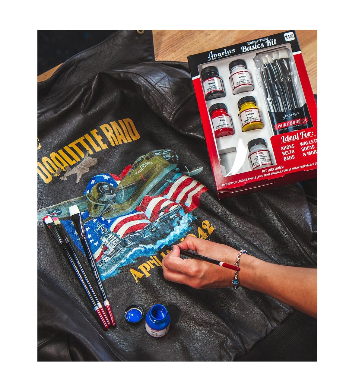 Kit Basico De Pintura Acrilica Y Aditivos Angelus Brand