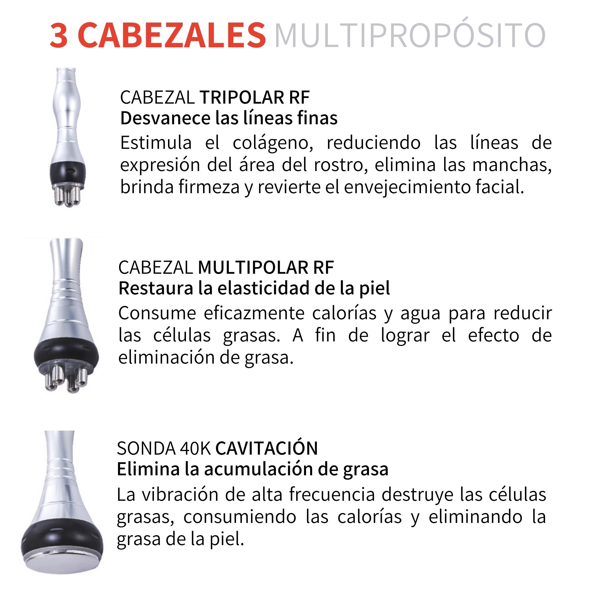 Maquina Cavitación 40k Radiofrecuencia 3 En 1 Ultrasonico