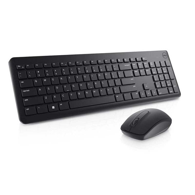 Kit de Teclado y Mouse Dell KM3322W, Inalámbrico, USB, Negro