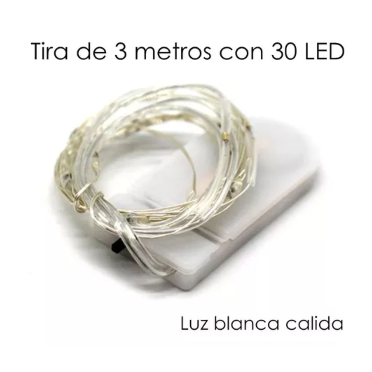 Cadena De 3 Metros Luces Led Decorativas Paquete De 10 Luces blanco